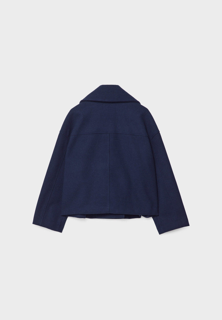 Valantomode | Stylish Double-Breasted Peacoat with Turtle Buttons