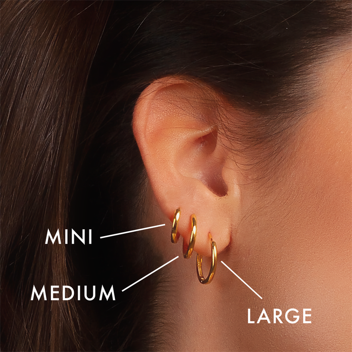 Valantomode | Gold Plated Hoop Earrings for Women