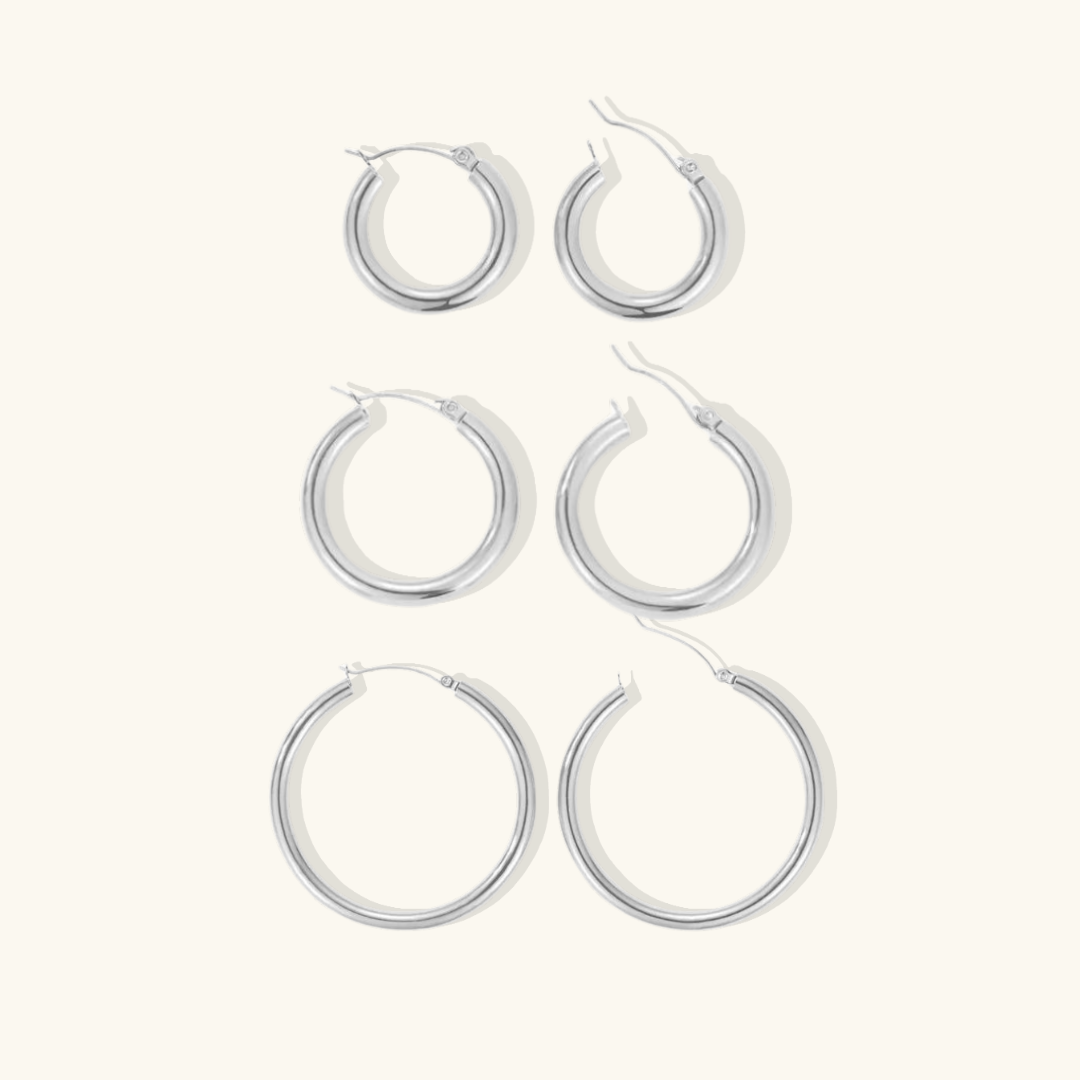 Valantomode | Gold Plated Hoop Earrings for Women