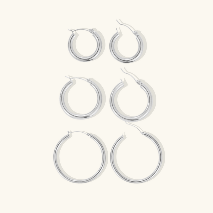 Valantomode | Gold Plated Hoop Earrings for Women