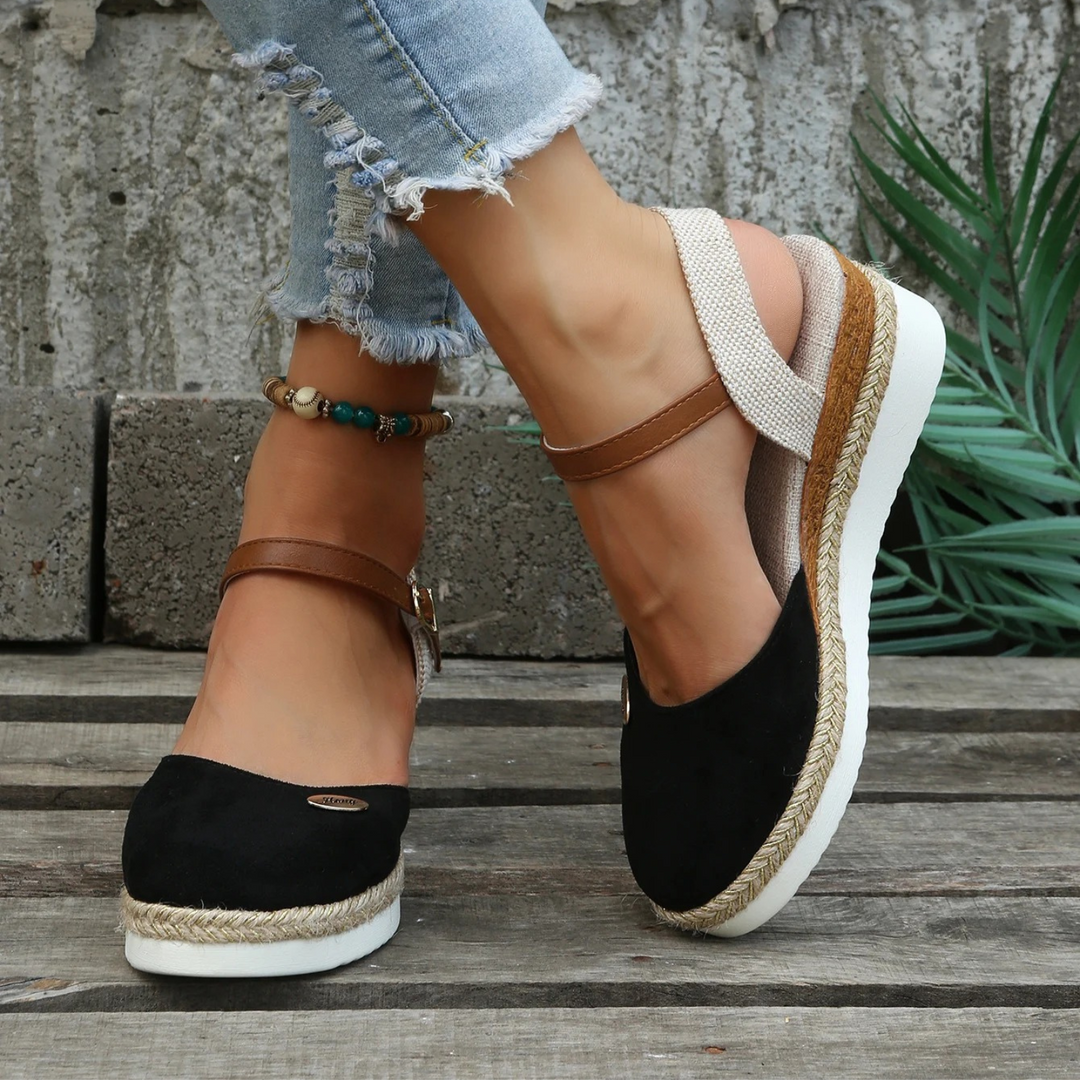 Valantomode | Women's Espadrille Wedges - Closed-Toe & Comfortable