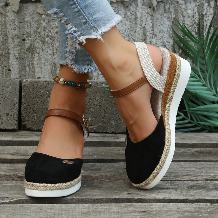 Valantomode | Women's Espadrille Wedges - Closed-Toe & Comfortable