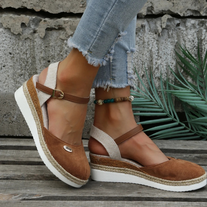 Valantomode | Women's Espadrille Wedges - Closed-Toe & Comfortable