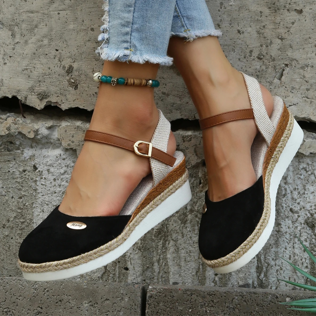 Valantomode | Women's Espadrille Wedges - Closed-Toe & Comfortable
