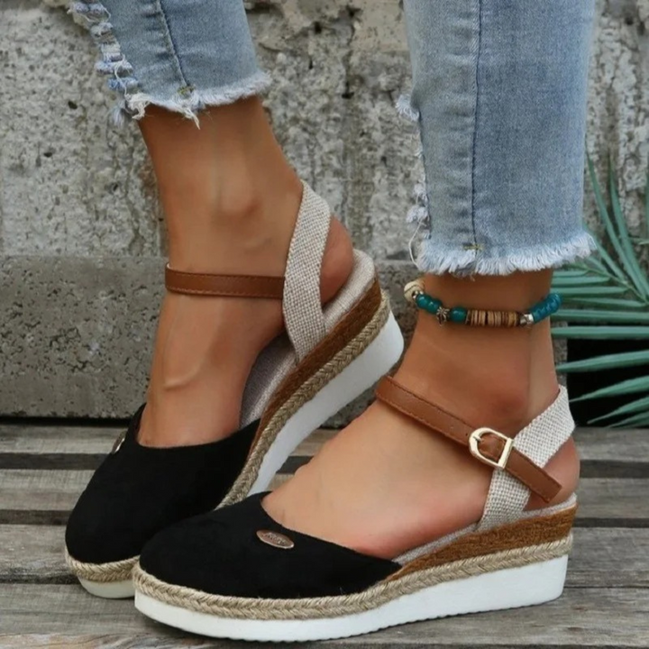 Valantomode | Women's Espadrille Wedges - Closed-Toe & Comfortable