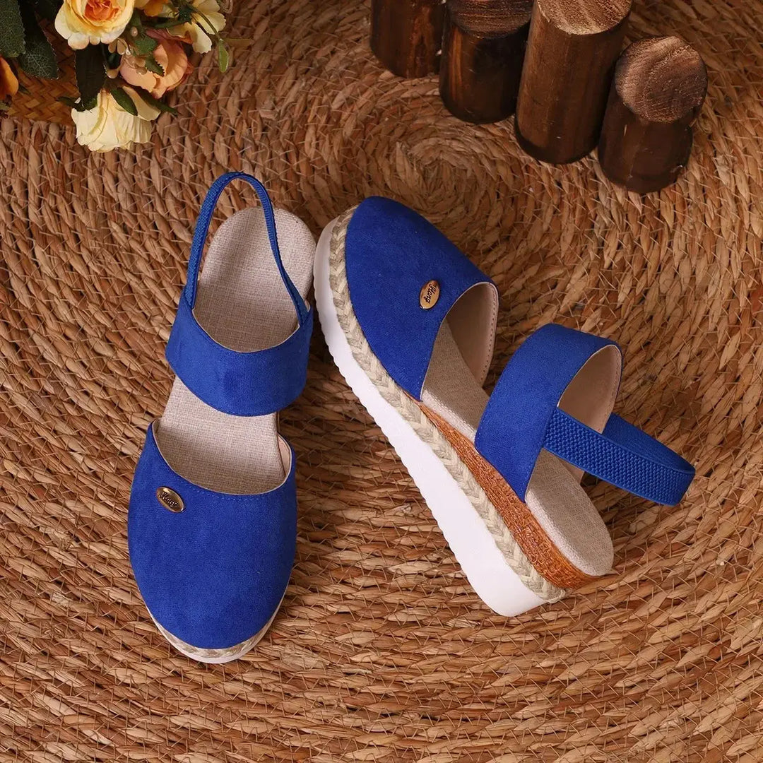 Valantomode | Women's Wedge Sandals - Closed Toe and Comfortable