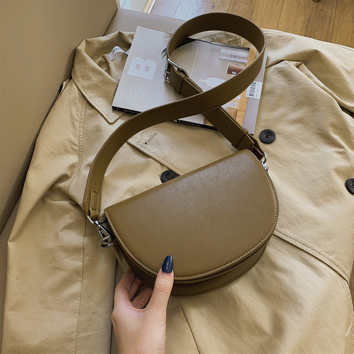 Valantomode | The Lunar Orbital Garrison – Women's Premium Geometric Half-Moon Crossbody Bag