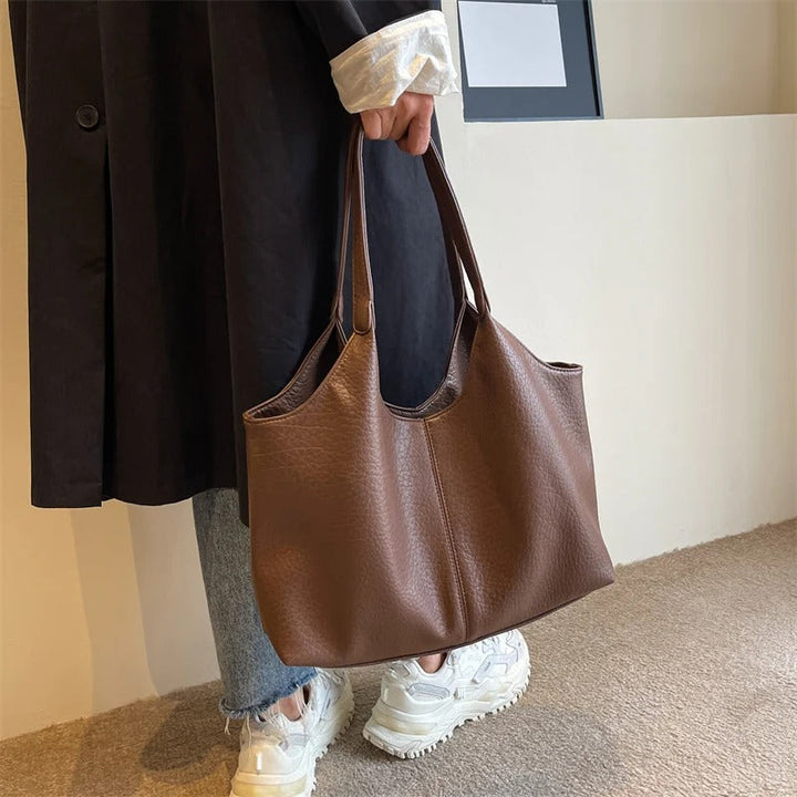 Valantomode | The Veridian Kinetic Garrison – Women's Premium Large Vegan Leather Hobo Tote