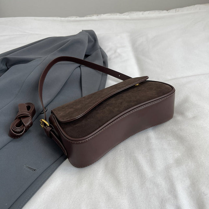 Valantomode | The ‘Aurelius’ Olivia Textural Garrison – Women's Premium Suede Crossbody Bag