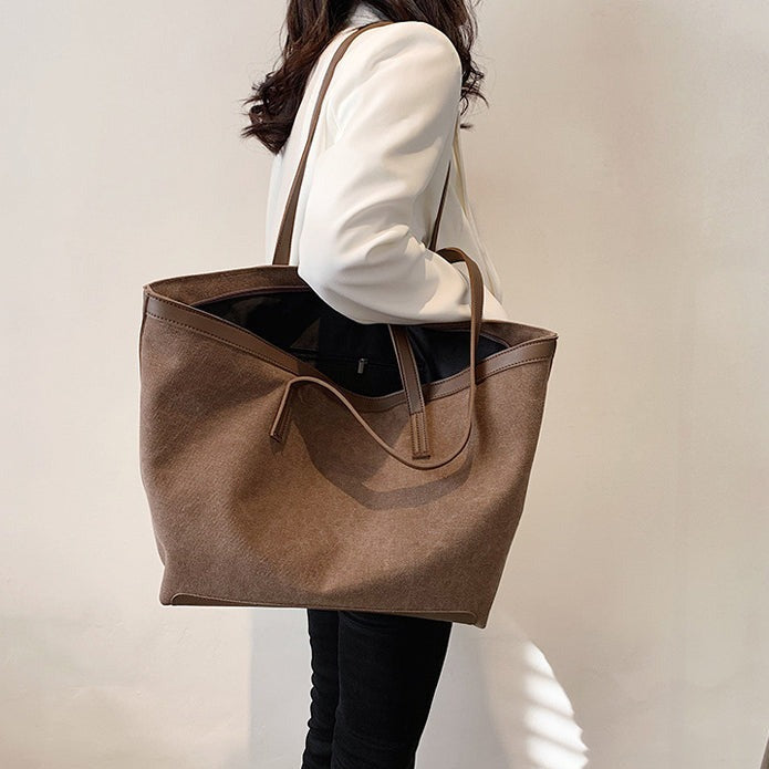 Valantomode | The ‘Aurelius’ Hazel Monolith Garrison – Women's Premium Earth-Tone Canvas Tote