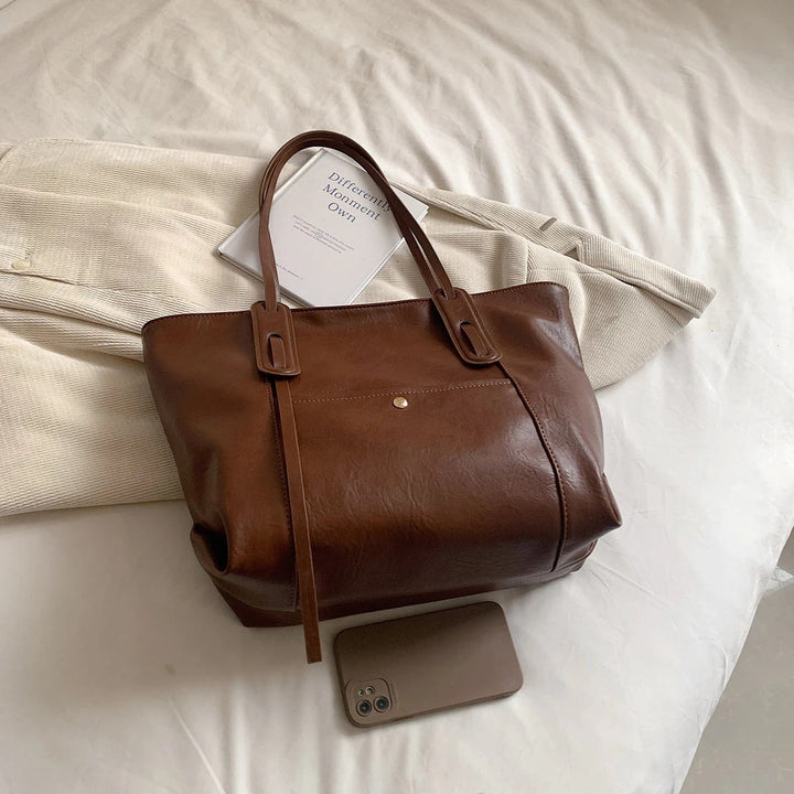 Valantomode | Aspen Horizon Tote – Premium Vegan Leather Large Professional Shoulder Bag