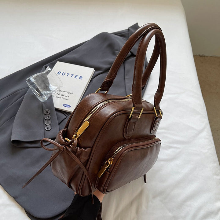 Valantomode | Linear Archival Courier – 3-in-1 Premium Vegan Leather Convertible Bag & Backpack