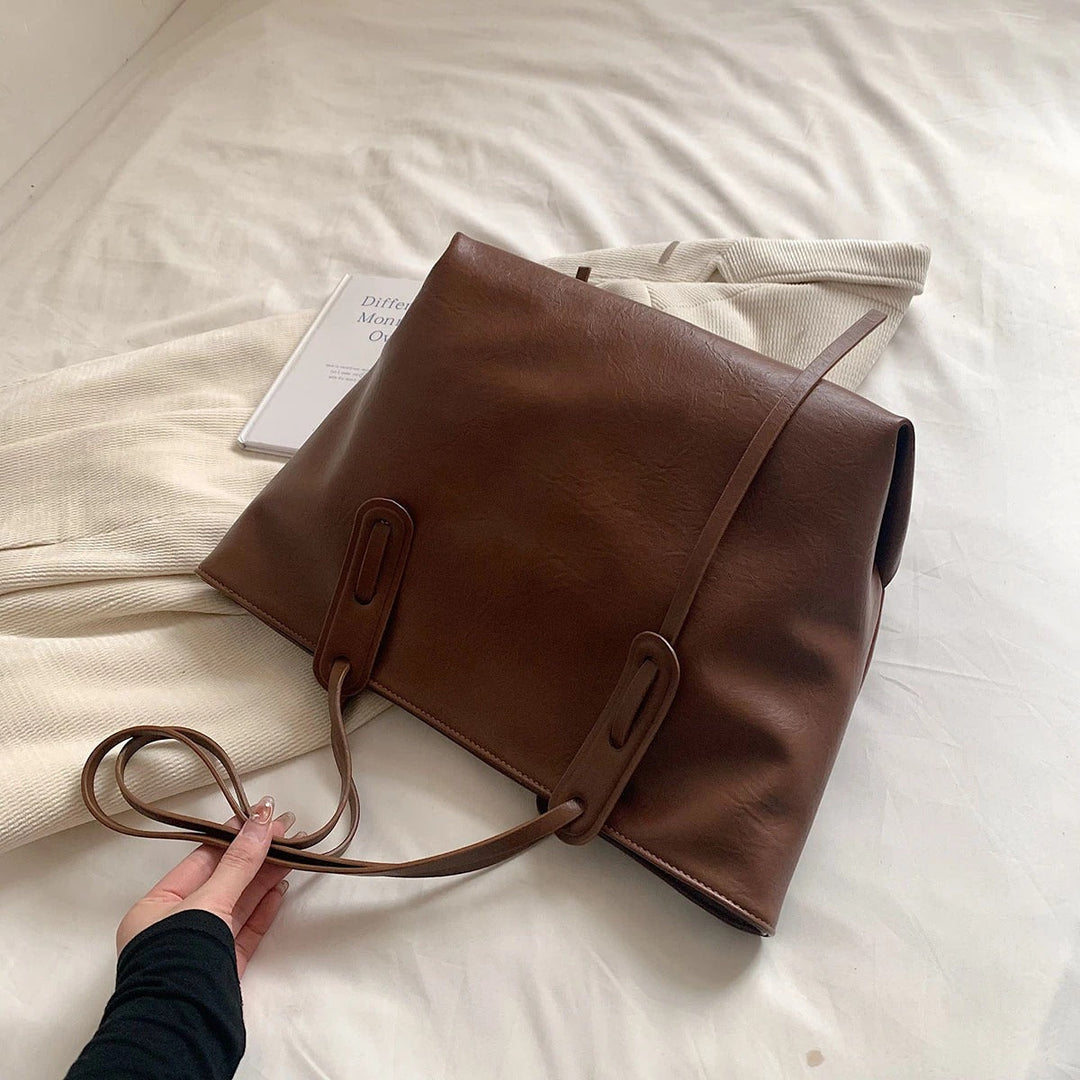 Valantomode | Aspen Horizon Tote – Premium Vegan Leather Large Professional Shoulder Bag