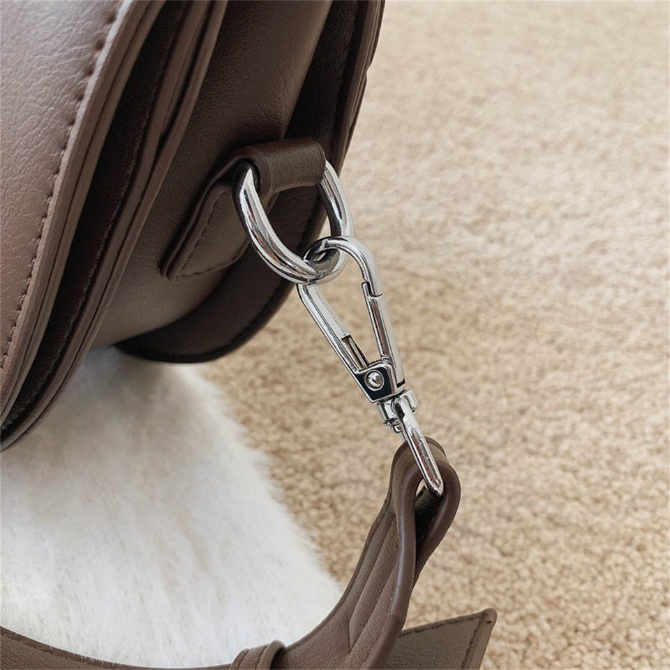 Valantomode | The Lunar Orbital Garrison – Women's Premium Geometric Half-Moon Crossbody Bag
