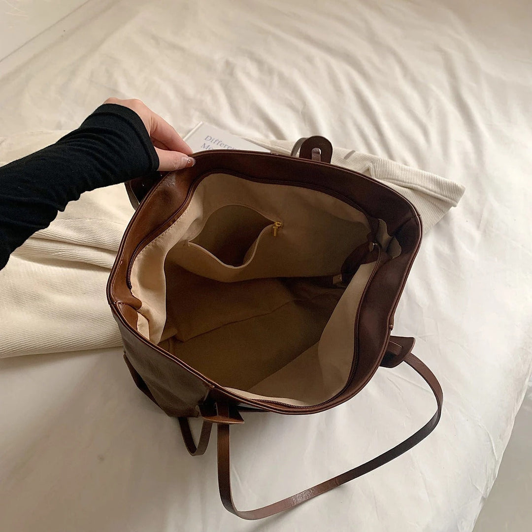 Valantomode | Aspen Horizon Tote – Premium Vegan Leather Large Professional Shoulder Bag