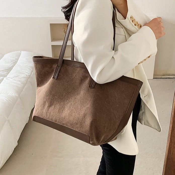 Valantomode | The ‘Aurelius’ Hazel Monolith Garrison – Women's Premium Earth-Tone Canvas Tote