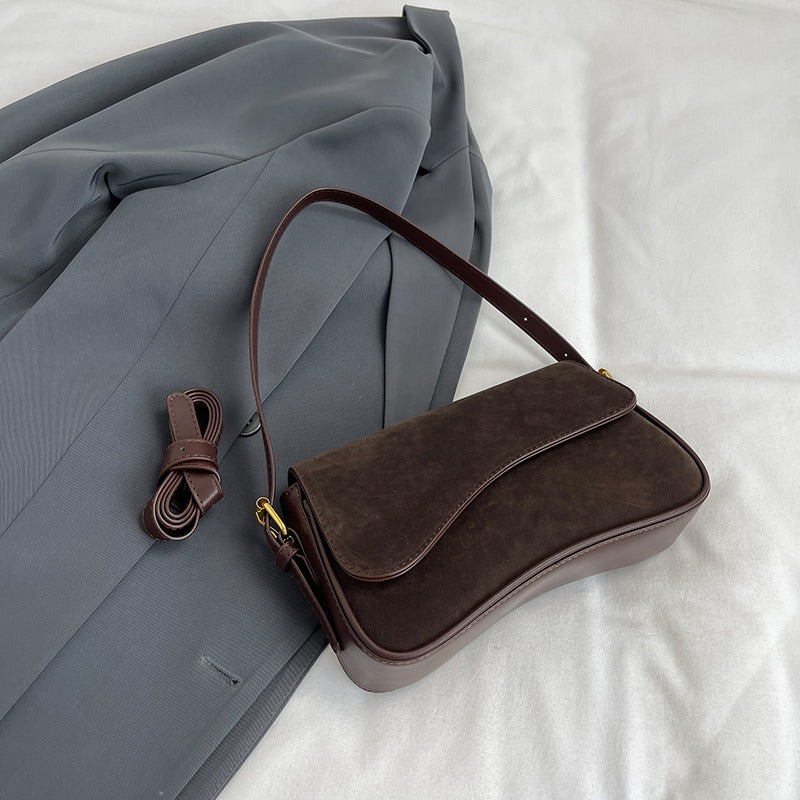 Valantomode | The ‘Aurelius’ Olivia Textural Garrison – Women's Premium Suede Crossbody Bag