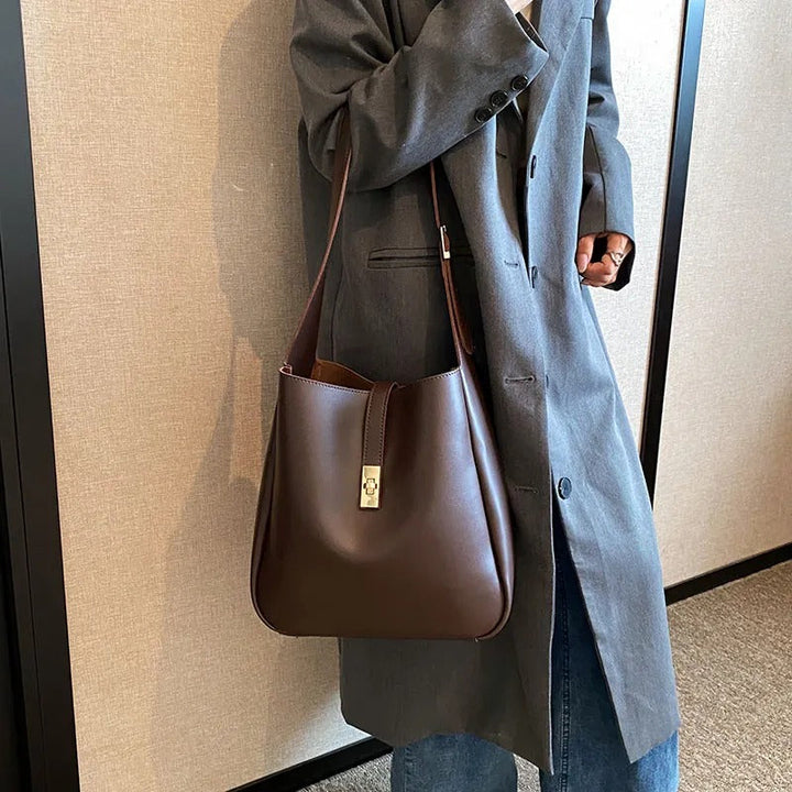 Valantomode | The Bea Vault Crossbody – Women's Premium Vegan Leather Turn-Lock Box Bag