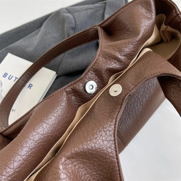 Valantomode | The Veridian Kinetic Garrison – Women's Premium Large Vegan Leather Hobo Tote