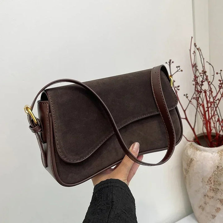 Valantomode | The ‘Aurelius’ Olivia Textural Garrison – Women's Premium Suede Crossbody Bag
