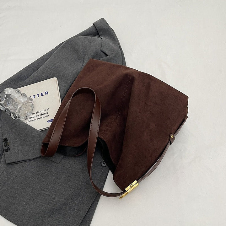 Valantomode | Velvet Sovereign Garrison – Premium Vegan Suede Large Executive Tote & Shoulder Bag