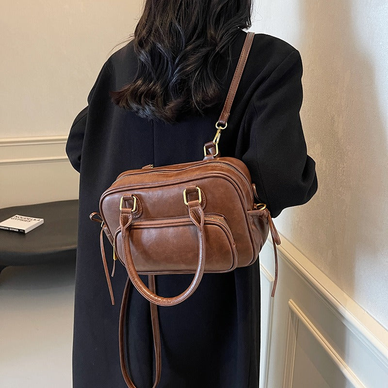 Valantomode | Linear Archival Courier – 3-in-1 Premium Vegan Leather Convertible Bag & Backpack