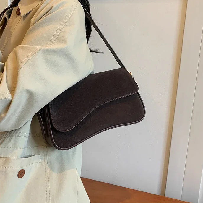 Valantomode | The ‘Aurelius’ Olivia Textural Garrison – Women's Premium Suede Crossbody Bag