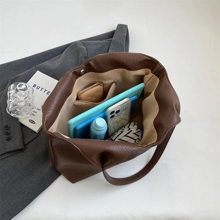 Valantomode | The Veridian Kinetic Garrison – Women's Premium Large Vegan Leather Hobo Tote