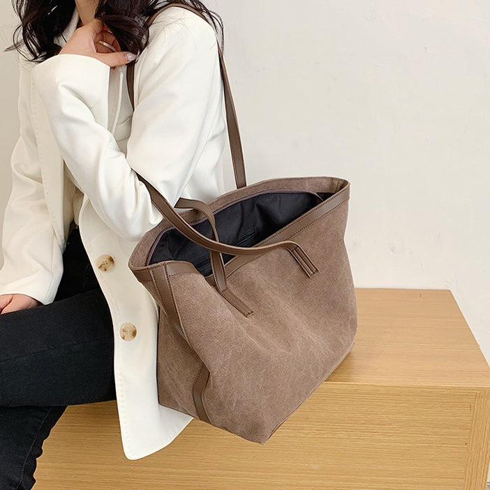 Valantomode | The ‘Aurelius’ Hazel Monolith Garrison – Women's Premium Earth-Tone Canvas Tote