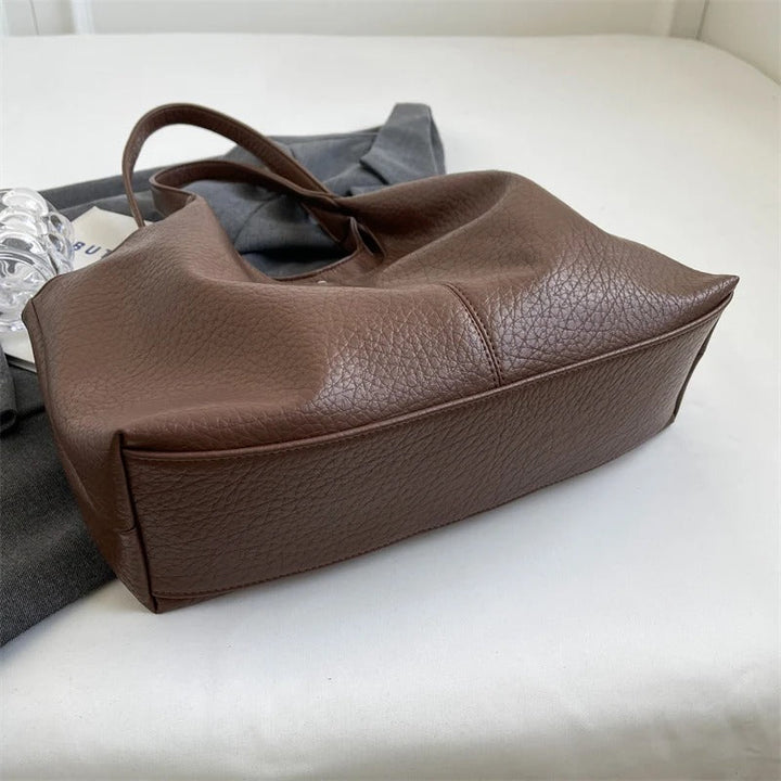 Valantomode | The Veridian Kinetic Garrison – Women's Premium Large Vegan Leather Hobo Tote