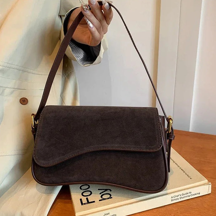 Valantomode | The ‘Aurelius’ Olivia Textural Garrison – Women's Premium Suede Crossbody Bag