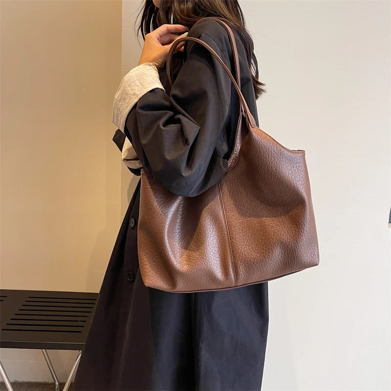 Valantomode | The Veridian Kinetic Garrison – Women's Premium Large Vegan Leather Hobo Tote