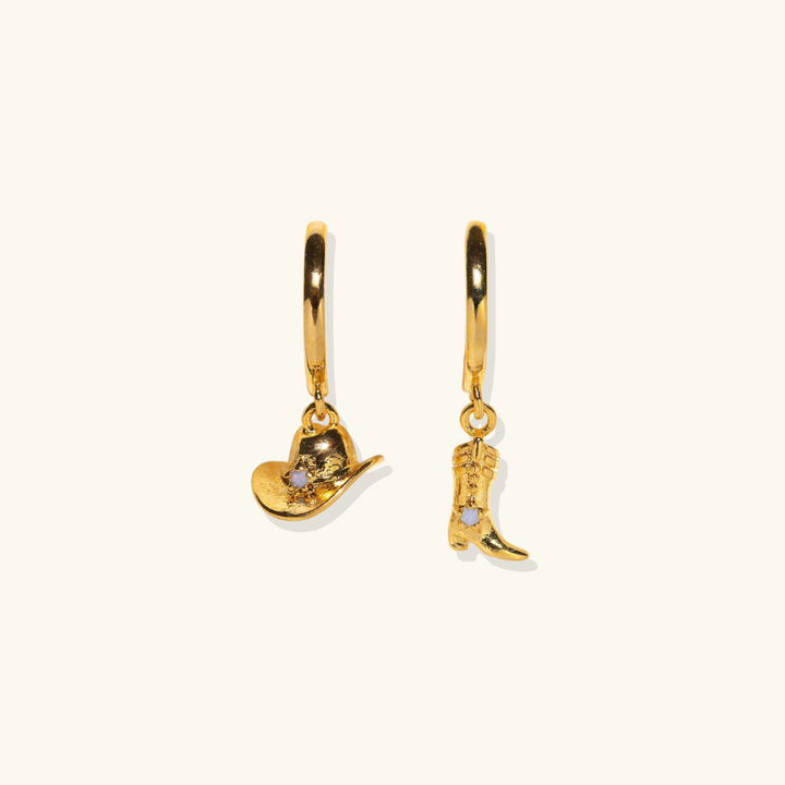 Valantomode | Heavyweight Plated Western Motif Earrings for Women