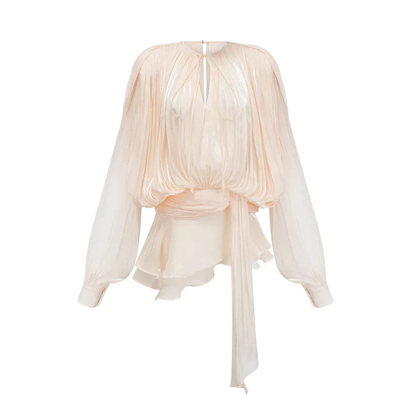 Valantomode | Chic Tailored Waist Blouse for Effortless Elegance