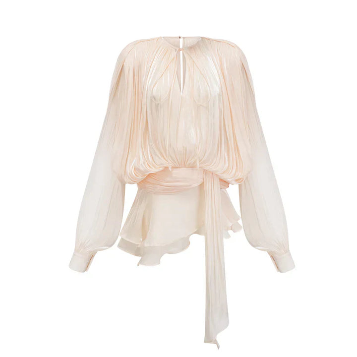 Valantomode | Chic Tailored Waist Blouse for Effortless Elegance