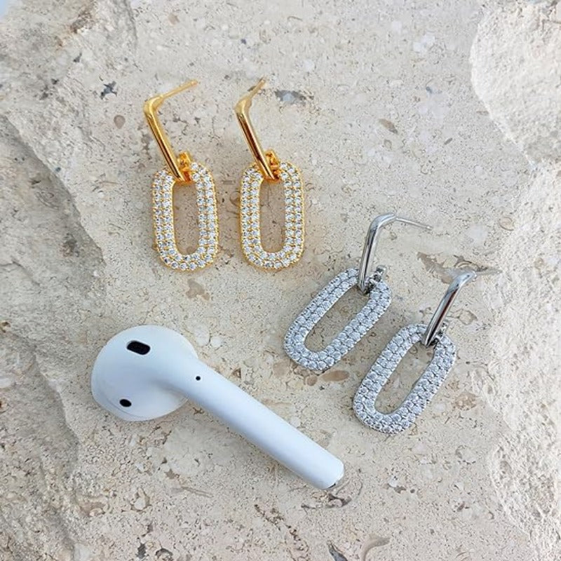 Valantomode | Gold Plated Infinity Loop Earrings for Women