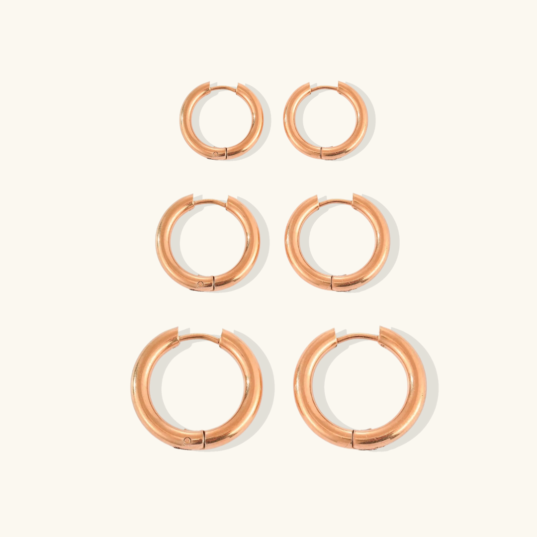 Valantomode | Gold Plated Hoop Earrings for Women