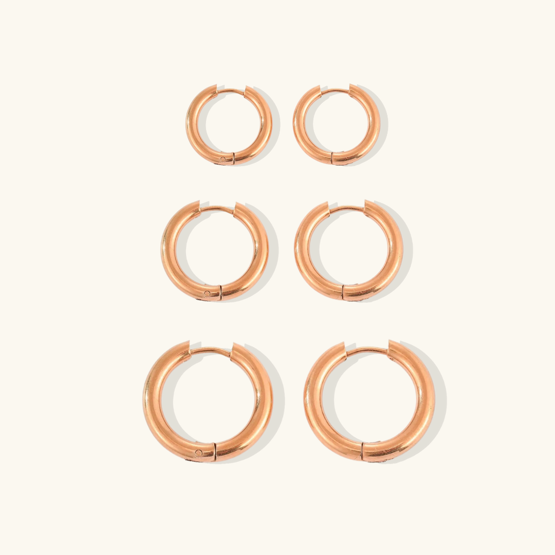 Valantomode | Gold Plated Hoop Earrings for Women