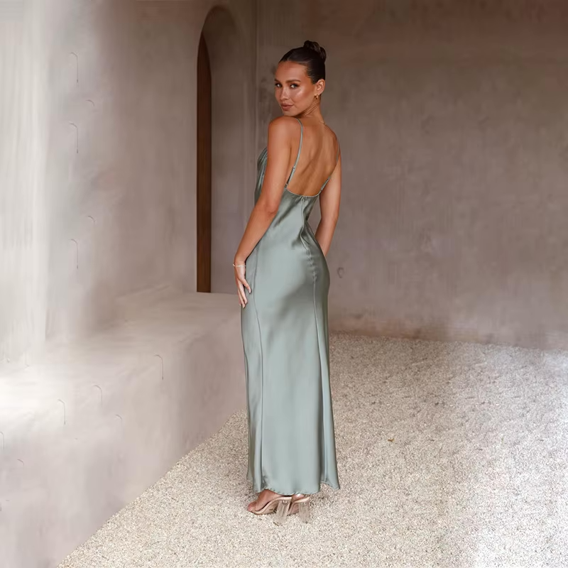 Valantomode | Chic Cowl Neck Dress for Effortless Elegance