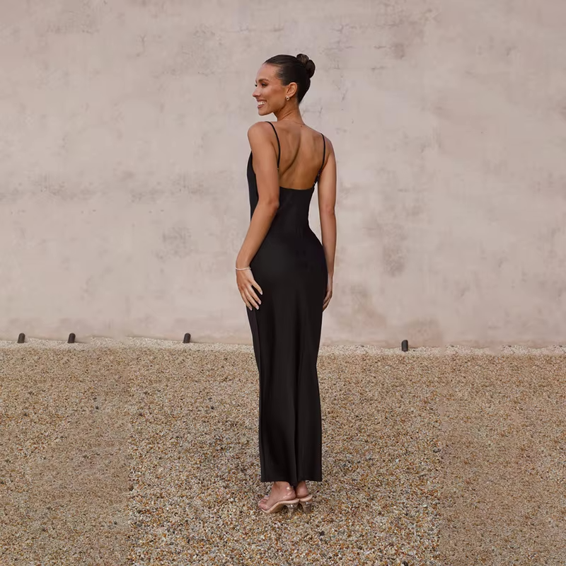 Valantomode | Chic Cowl Neck Dress for Effortless Elegance