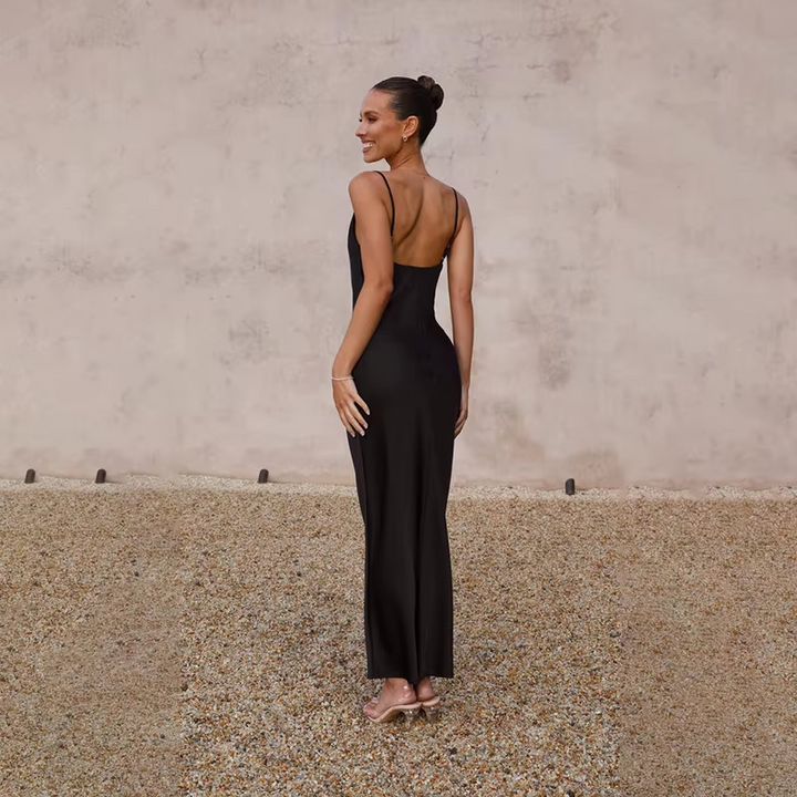 Valantomode | Chic Cowl Neck Dress for Effortless Elegance