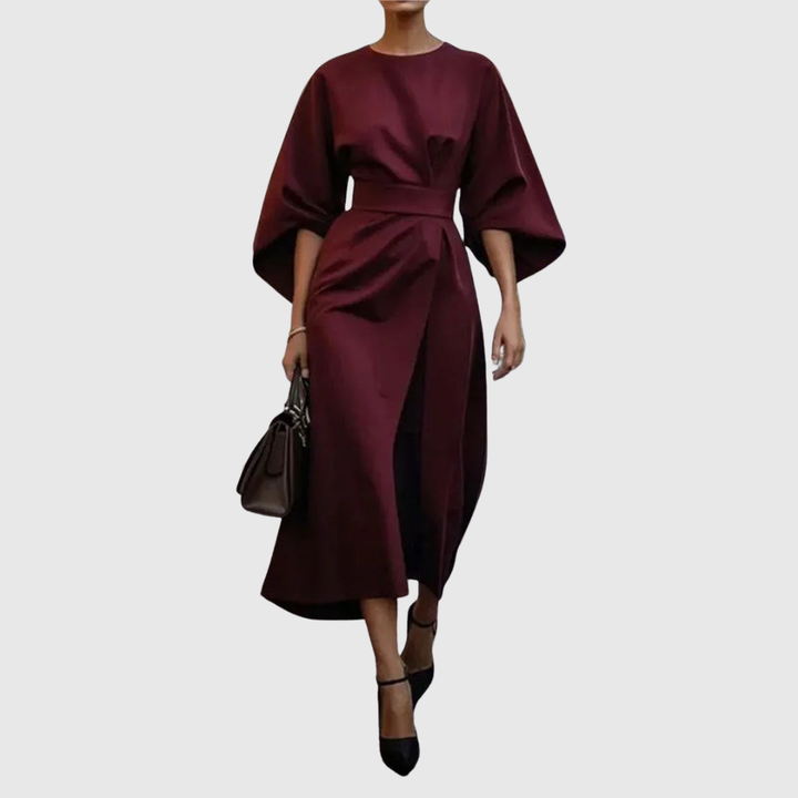Valantomode | Stylish Maxi Dress with Chic Batwing Sleeves for Women