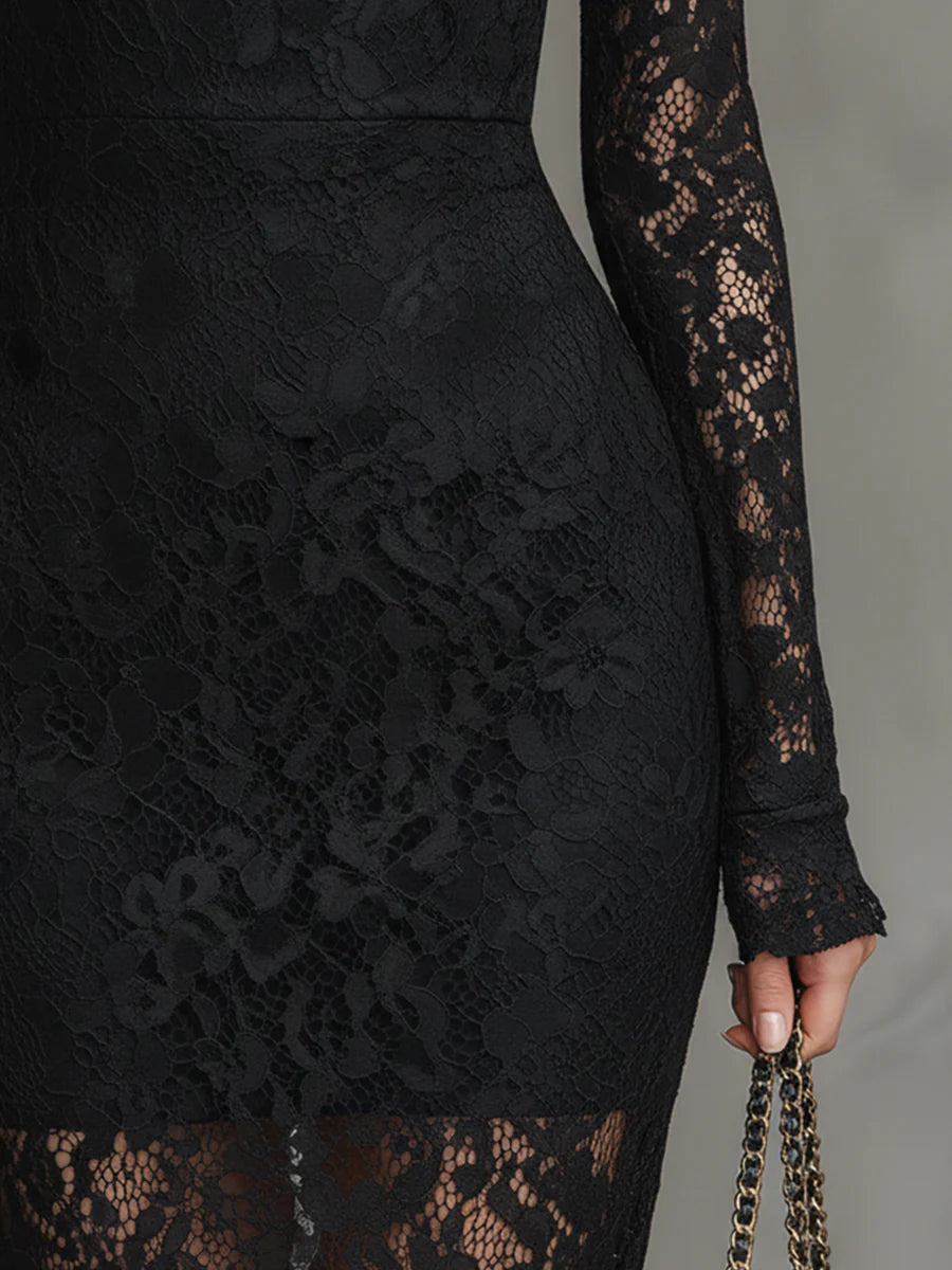 Valantomode | Chic Fishtail Maxi Dress with Comfortable Stretch Edges