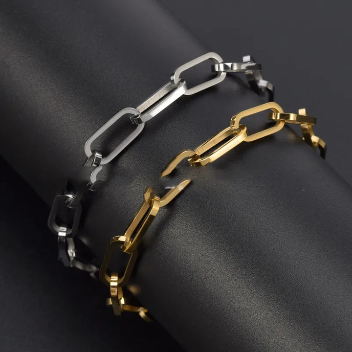 Valantomode | Plated Interlinked Bold Chain Bracelet for Women