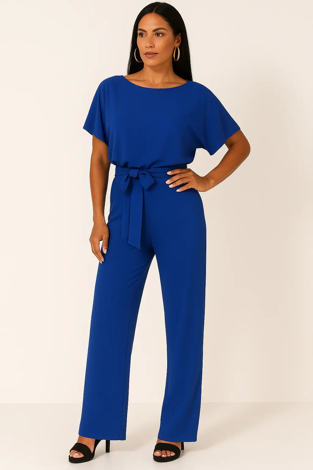 Valantomode | Stylish Tie-Belt Jumpsuit Dress for Women This Season