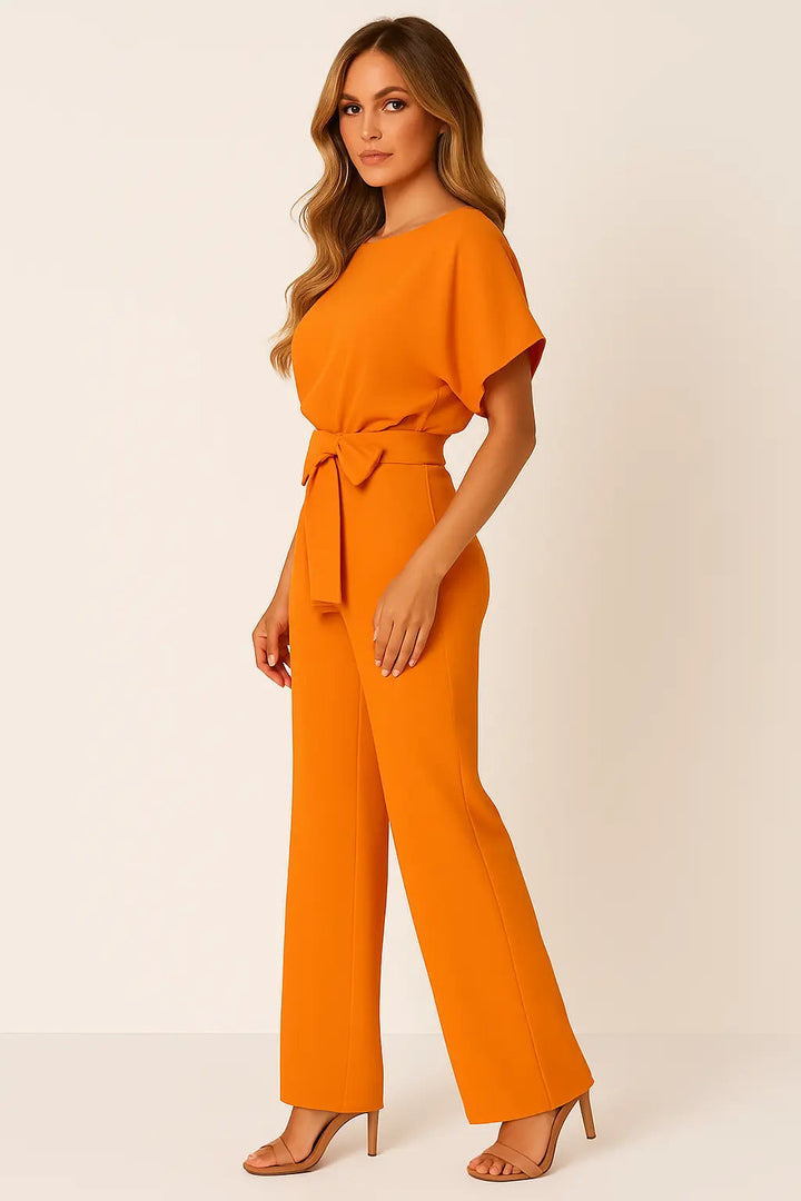 Valantomode | Stylish Tie-Belt Jumpsuit Dress for Women This Season