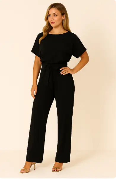 Valantomode | Stylish Tie-Belt Jumpsuit Dress for Women This Season
