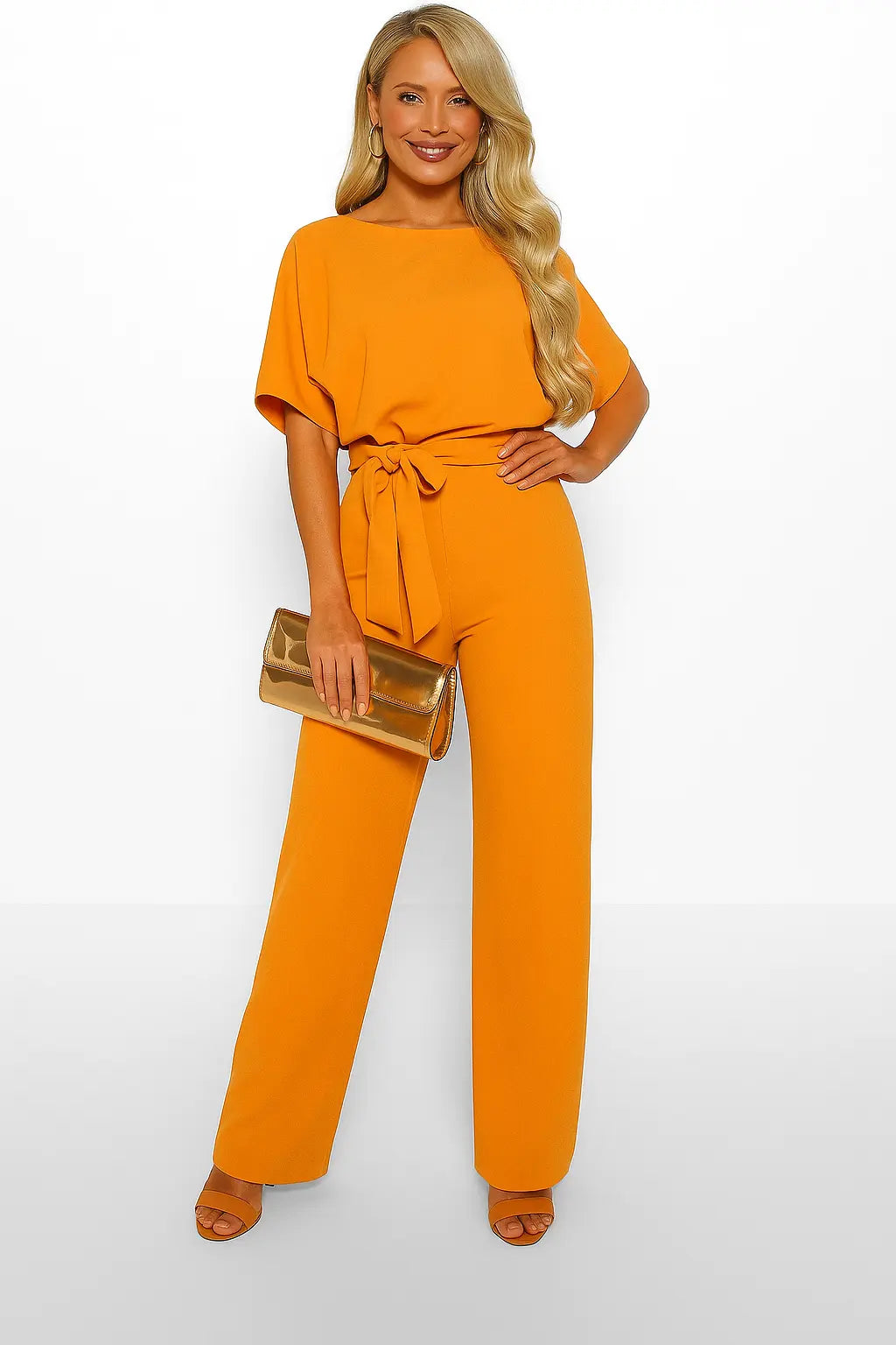 Valantomode | Stylish Tie-Belt Jumpsuit Dress for Women This Season