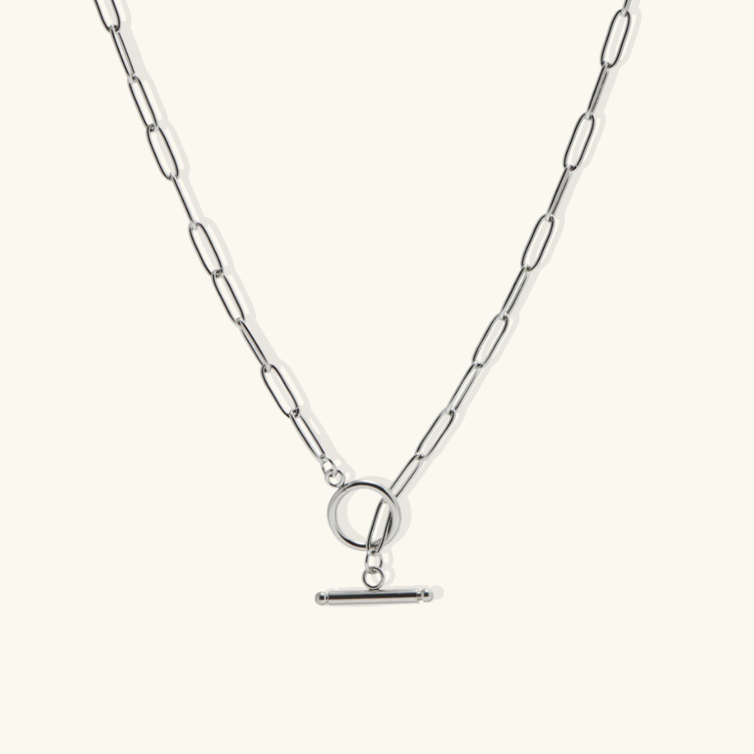 Valantomode | Gold Plated Paperclip Necklace for Women