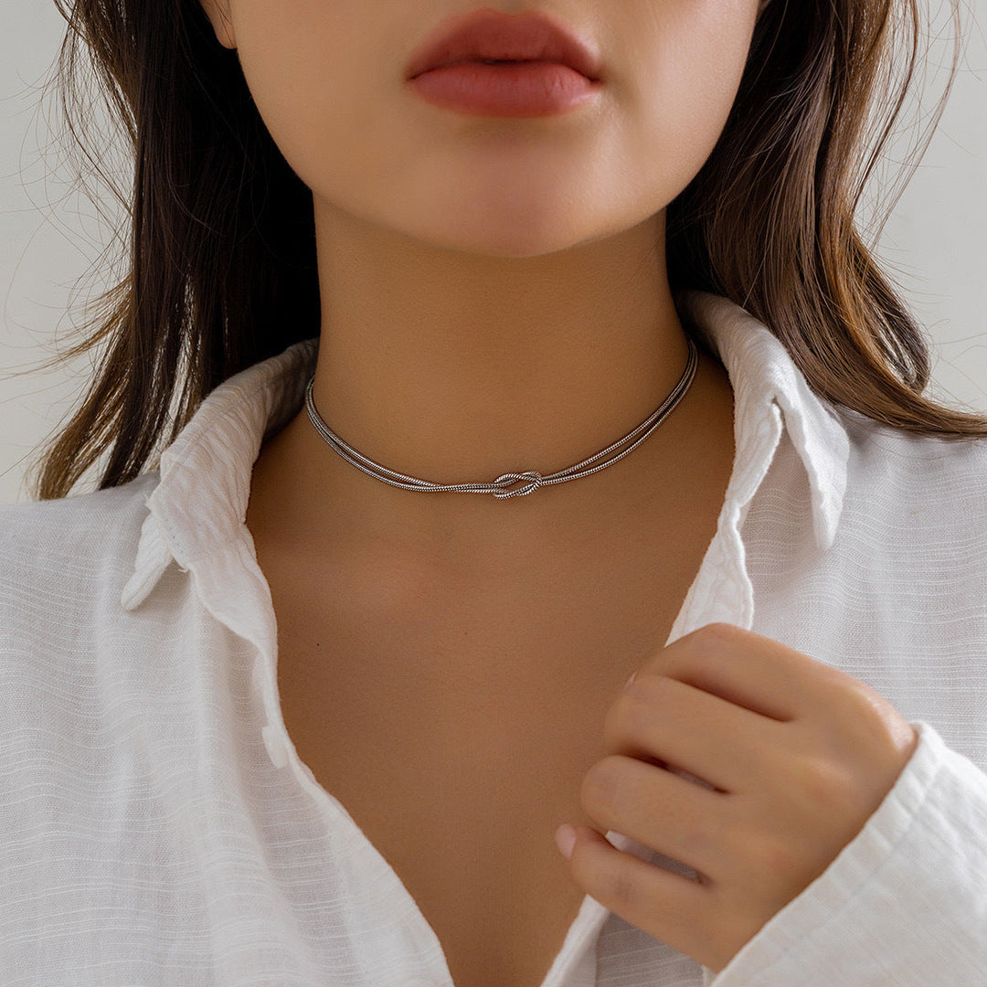 Valantomode | Plated Enchanted Rope Necklace with Helical Torque Architecture and Stainless Steel Core